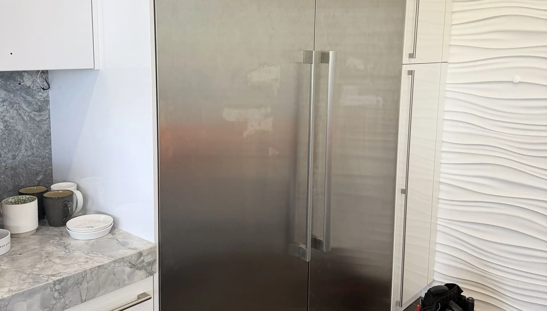 Refrigerator installation by IO Appliance Service technician in Boca Raton, FL